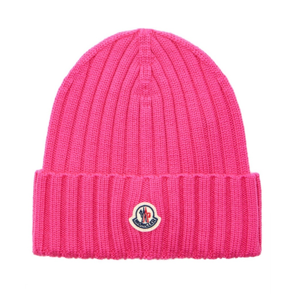Moncler Ribbed Knit Wool Beanie~NWOT